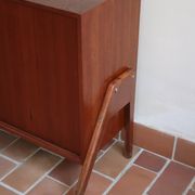 Vintage Scandinavian drop-leaf table in teak wood.