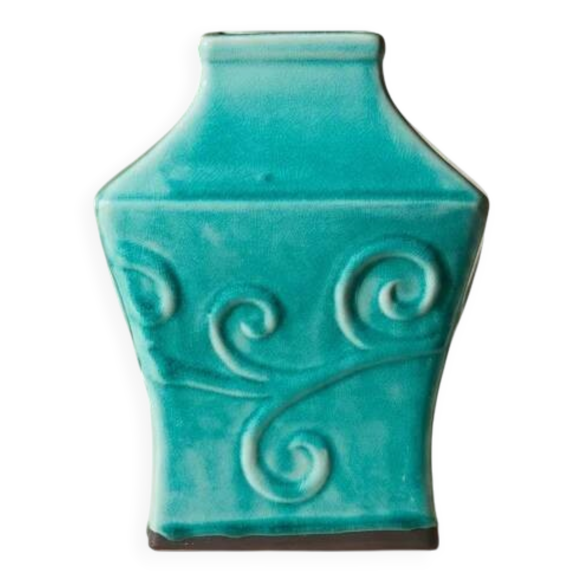 Glazed blue ceramic vase – Celadon style Chinese work