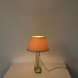 1950s glass table lamp by Kristalunie Maastricht, Netherlands