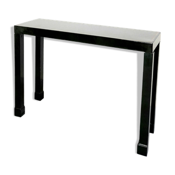 Table Console en laque vert 6 Travail français des années 70 dans le goût de Maison Jansen
