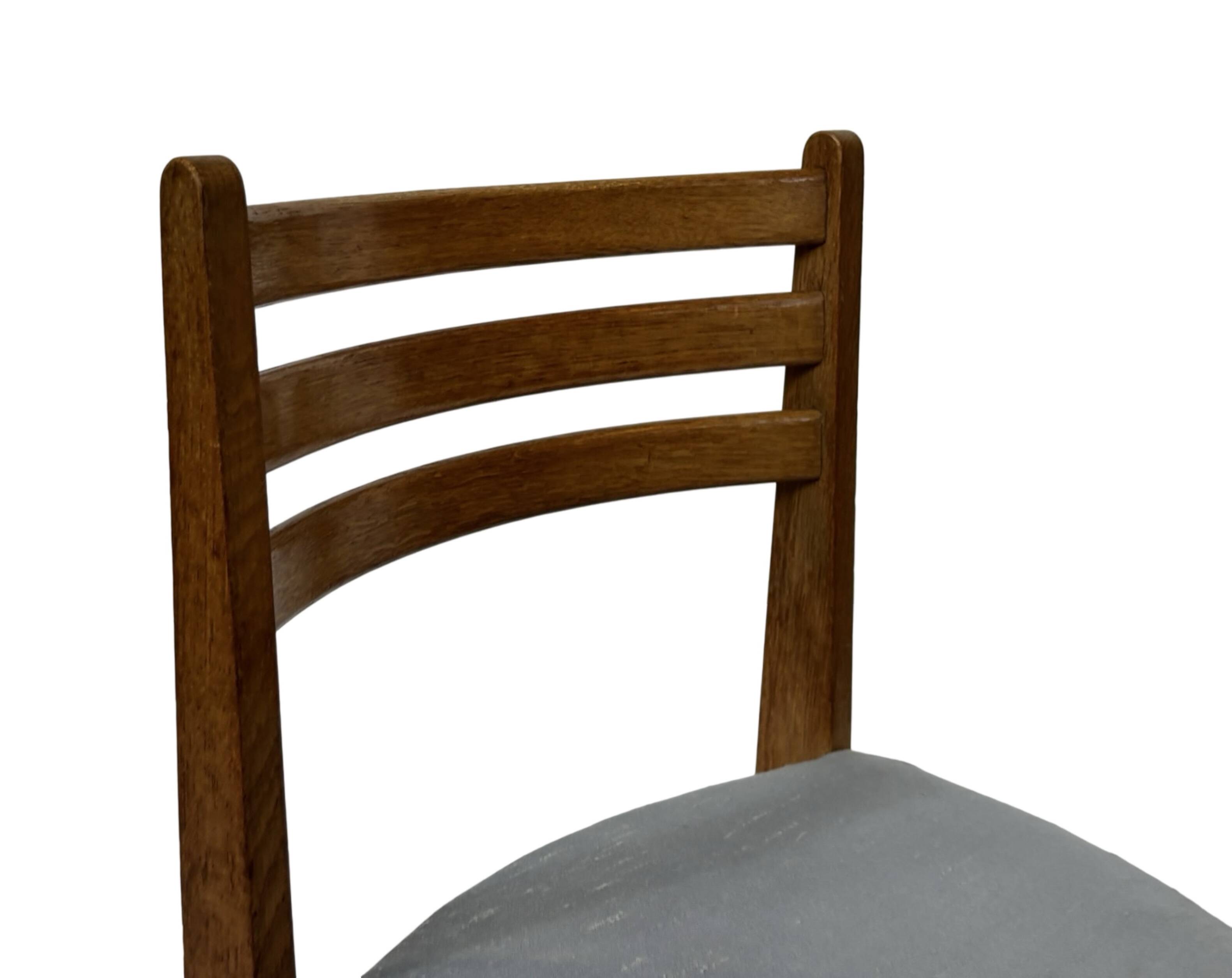 Vintage rare three-legged dining chair 1960s oak heart chair