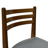 Vintage rare three-legged dining chair 1960s oak heart chair