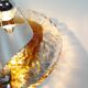 Stunning large pair of Murano glass and chrome wall lights by Mazzega