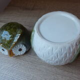 Box with ceramic lid owl shape