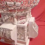 Antique handmade birdcage in metal and wood