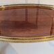 Rolling table dessert in golden brass and solid mahogany 1950/60
