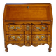 Secretary in solid cherry wood in Louis XV style.