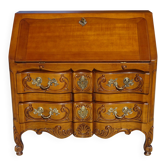 Secretary in solid cherry wood in Louis XV style.