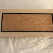 Rectangular mother-of-pearl and brass storage box 1970