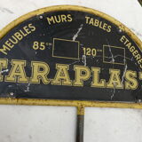 large sign plate in double-sided tole for Taraplast furniture