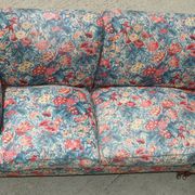 Vintage Howard & Son's London Bridgewater 5-seater fabric corner sofa.