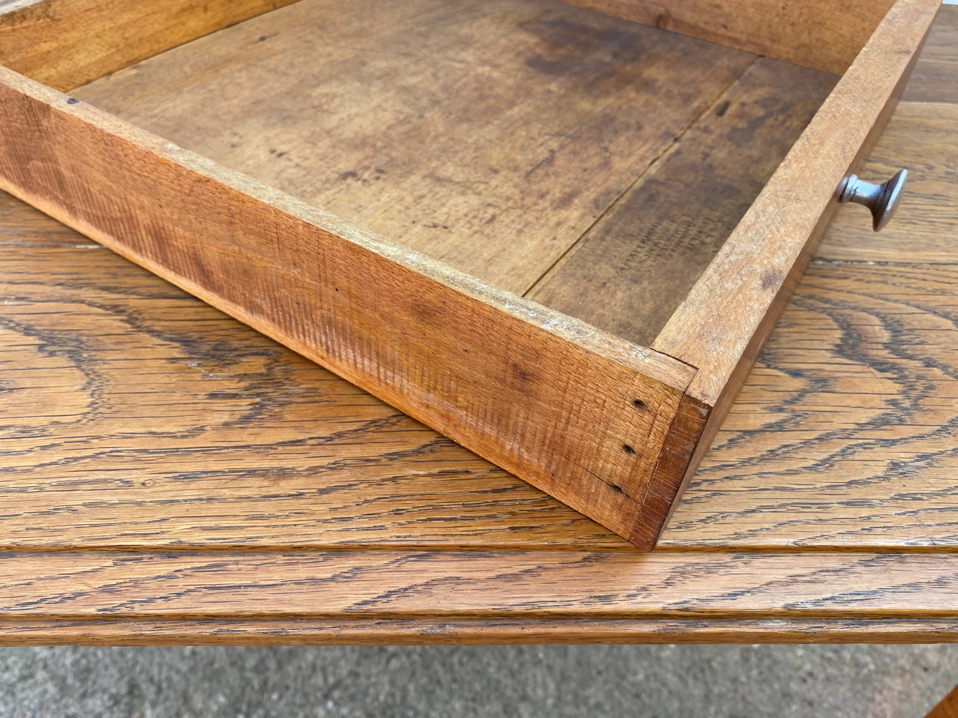 Desk with 1 drawer, oak top, 105x56cm