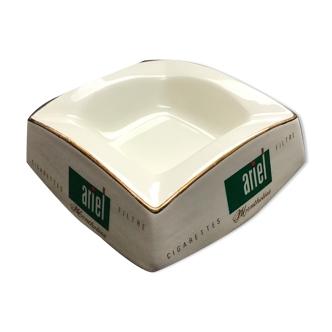 Ariel cigarette advertising ashtray - Faïencerie de Longchamp