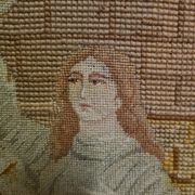 Antique french tapestry joan of arc, early 19th century