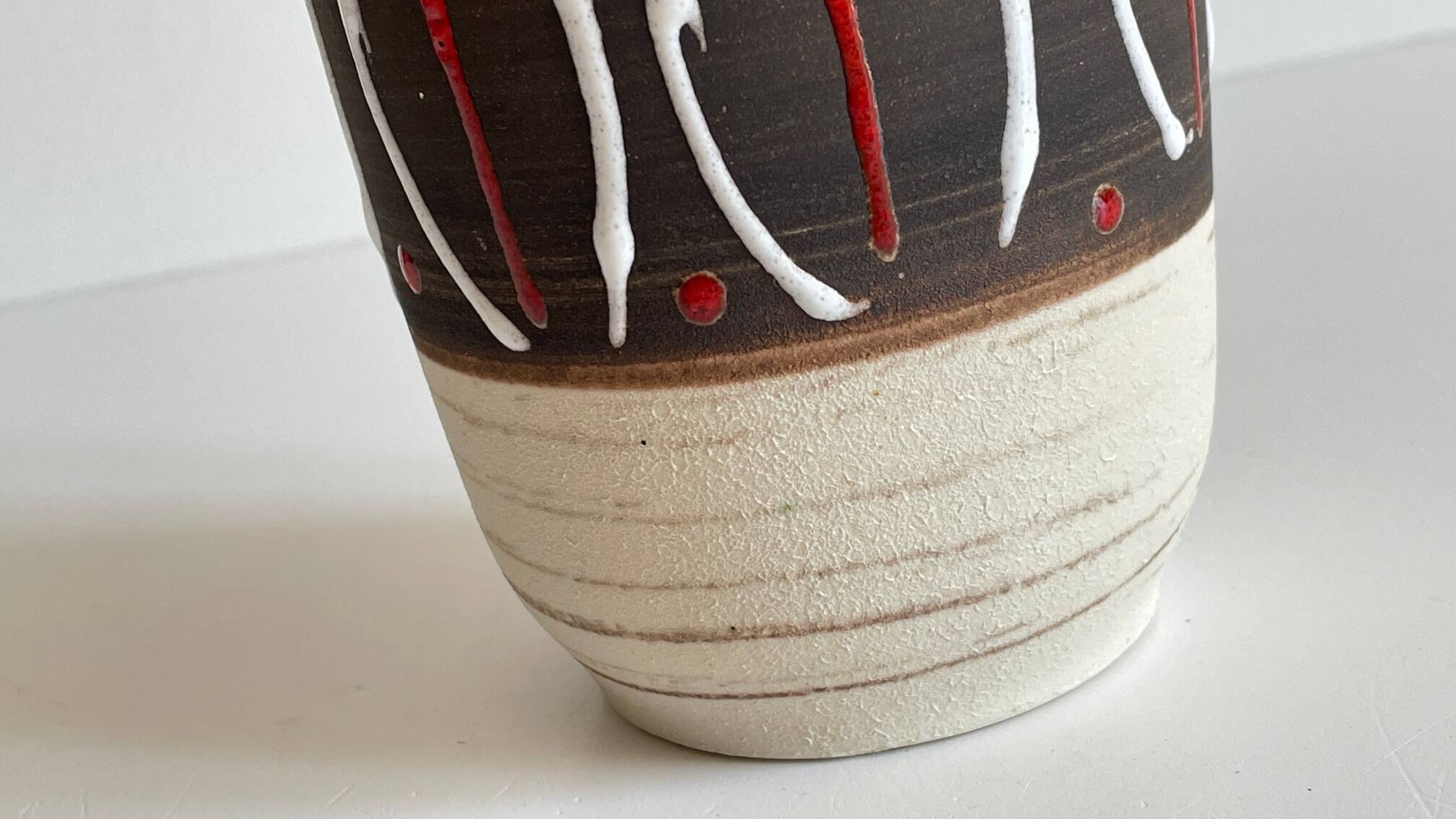 Handmade ceramic vase from the 1950s