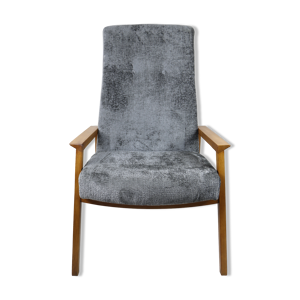 fauteuil vintage gris,