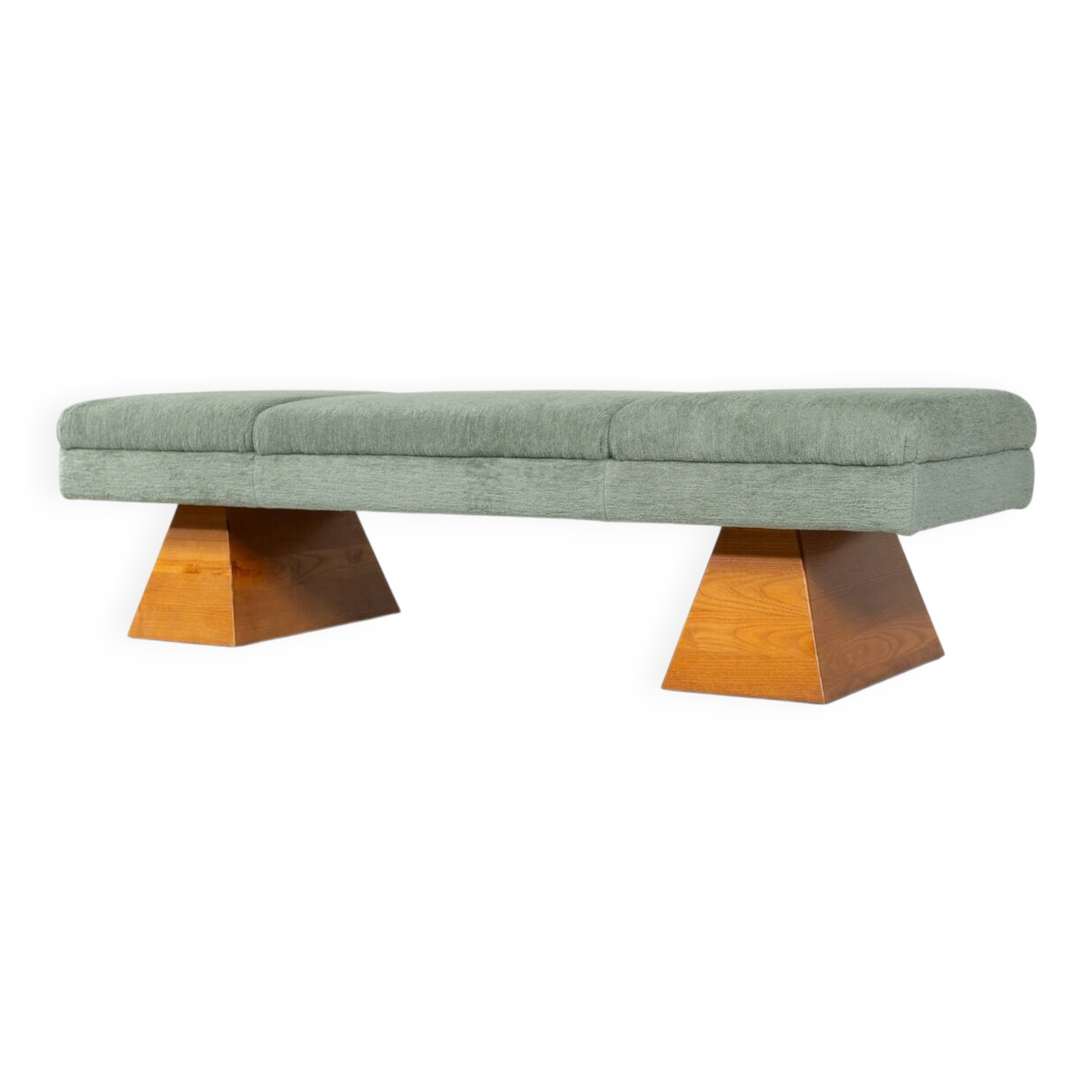 Contemporary Bench, Wood and Fabric, Italy