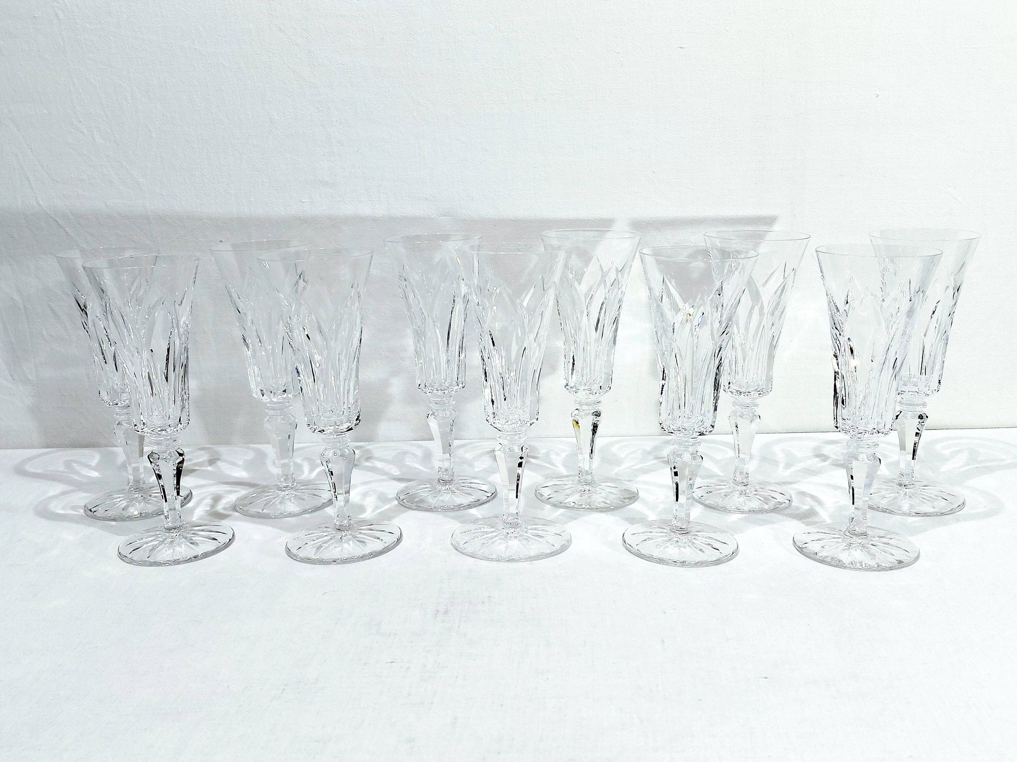 11 CHAMPAGNE FLUTES ST LOUIS CAMARGUE MODEL