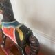 Cheval à bascule en bois sculpté et peint à la main