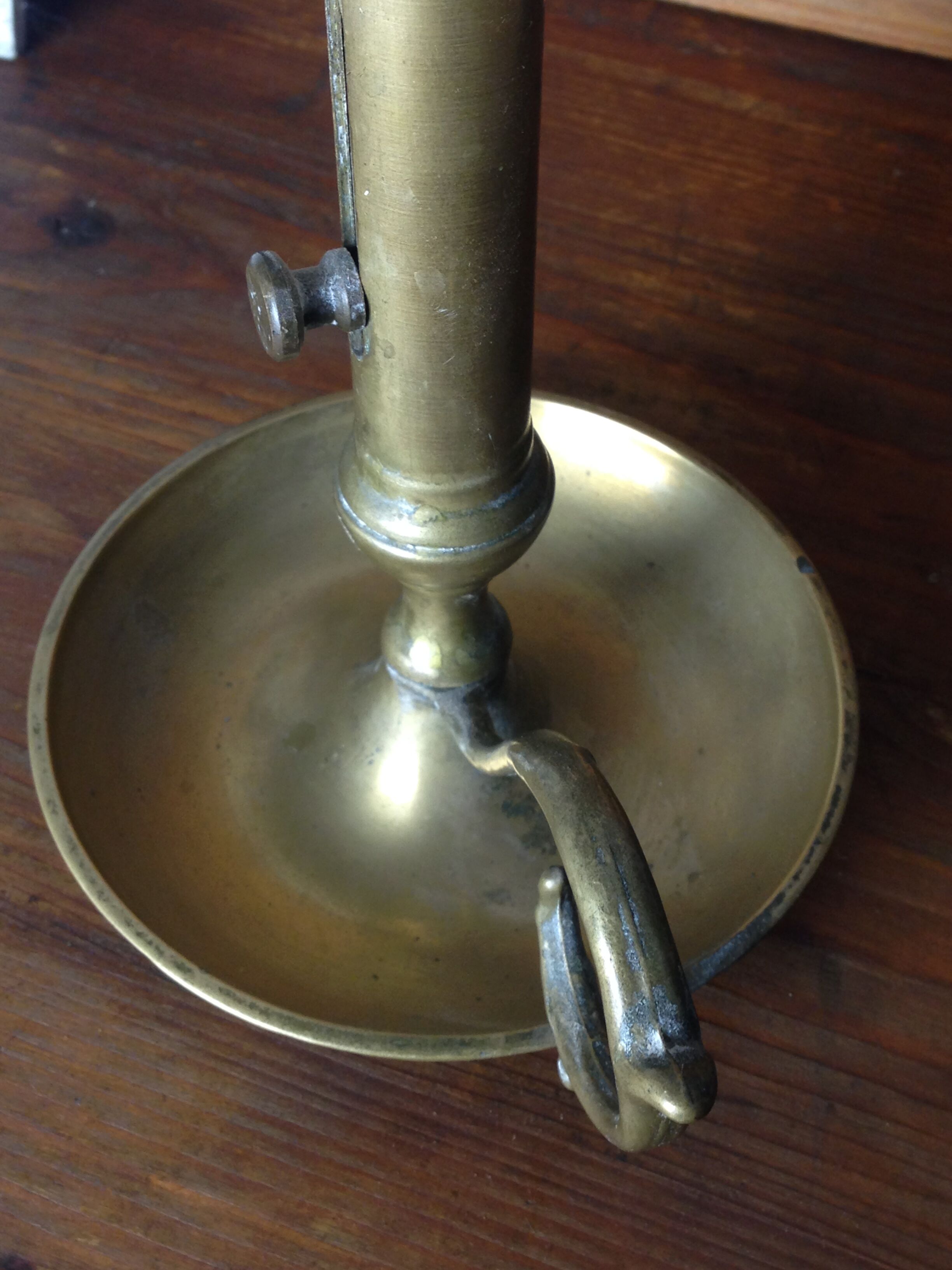 Old brass candlestick