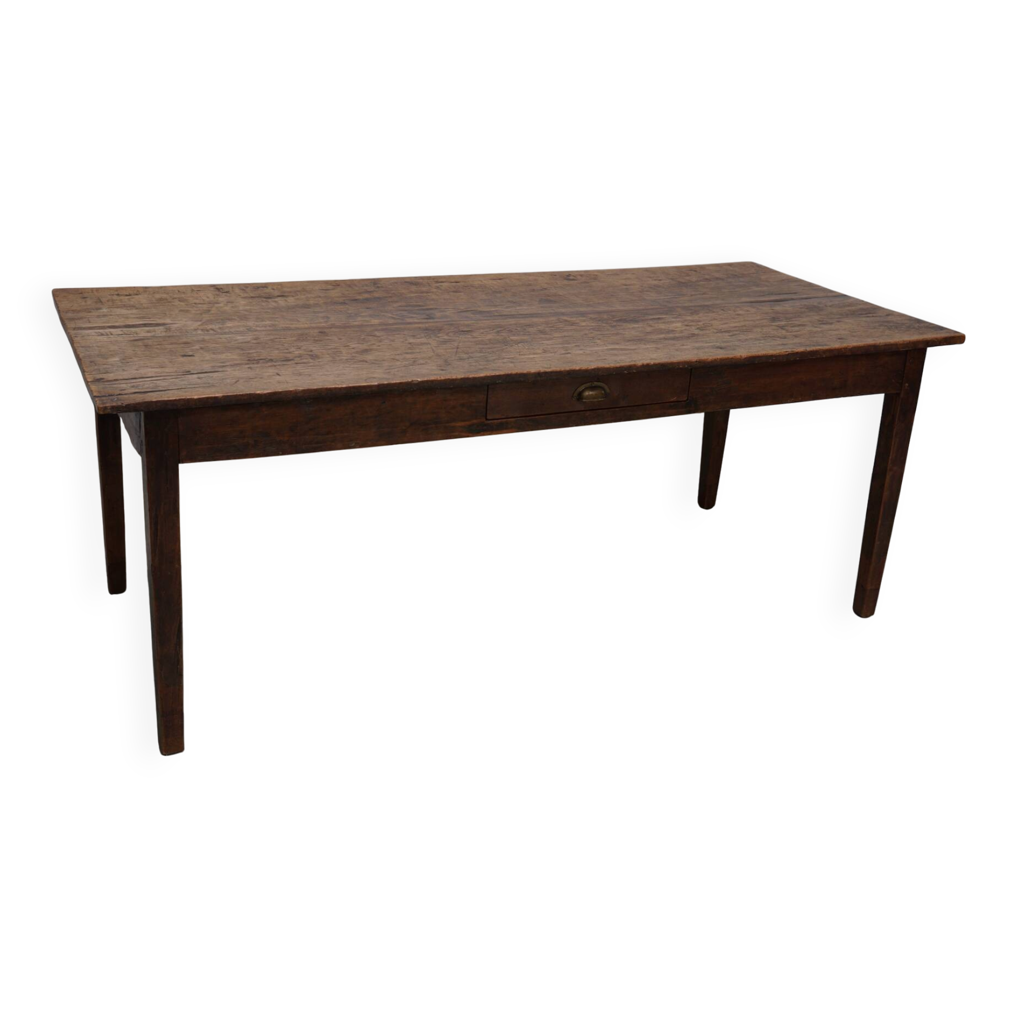Antique Oak Early 20th Century Dutch Rustic Farmhouse Dining Table
