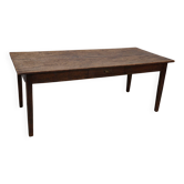 Table à manger rustique néerlandaise en chêne antique du début du 20e siècle