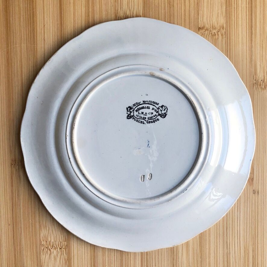 Talking plate 1850 Creil&Montereau