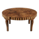 Round coffee table in Elm Burl, Art Deco decorative work - Year 1941