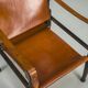 Swiss Leather Safari Chair attributed to Wilhelm Kienzle for Wohnbedarf
