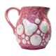 pitcher decanter slurry pink and white fruit decoration