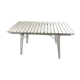 Table de jardin pliante blanche vintage en bois