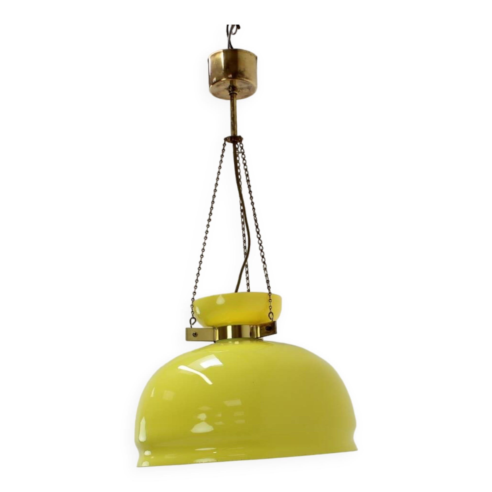 1970's Glass Chandelier, Czechoslovakia