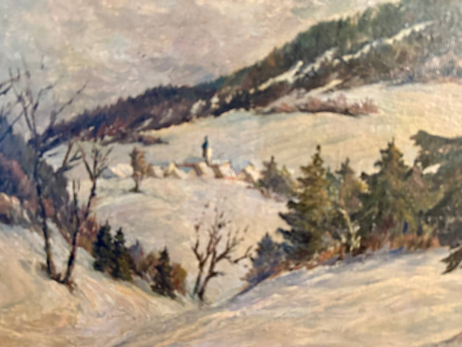 Winter Mountain Painting
