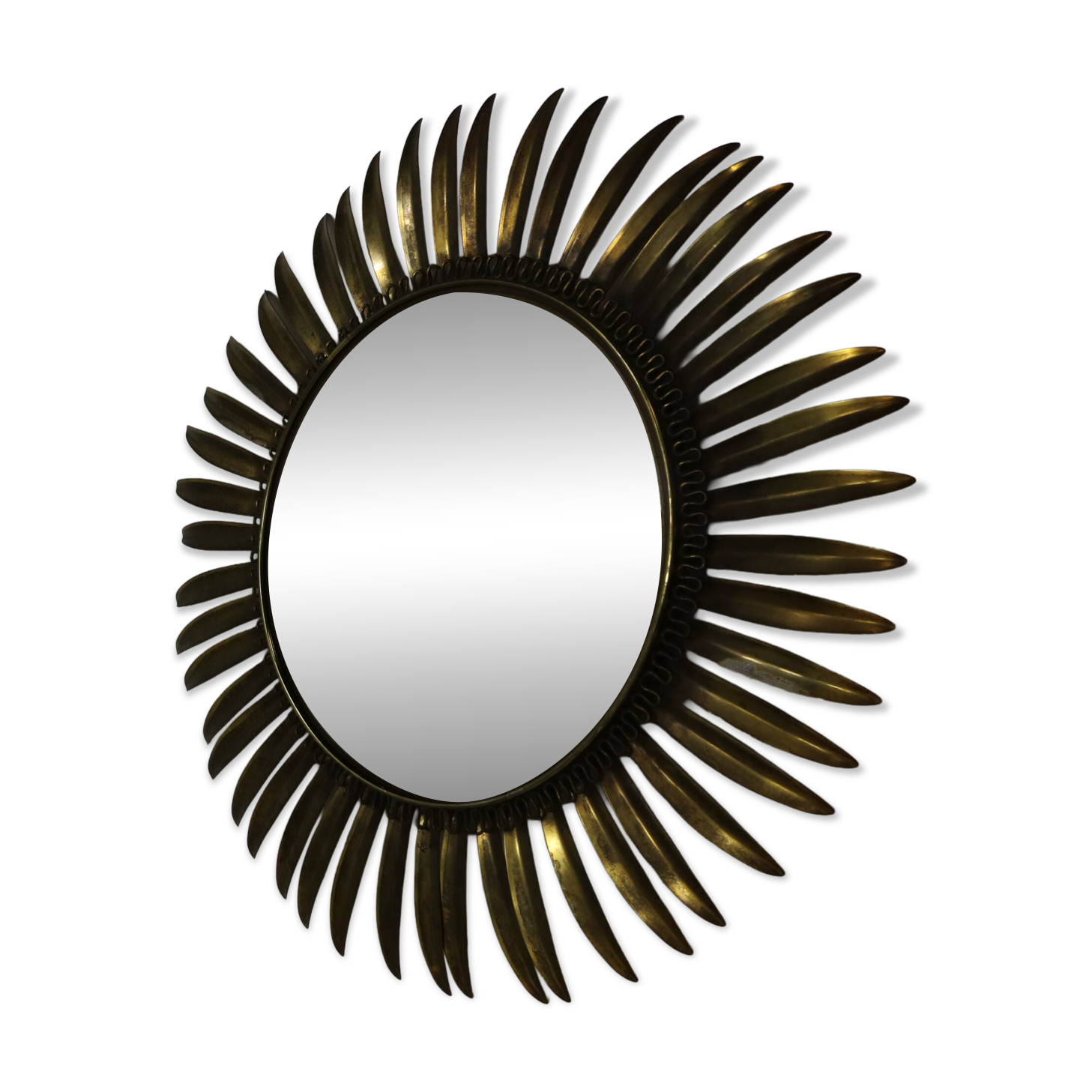Typical midcentury sunburst wall mirror