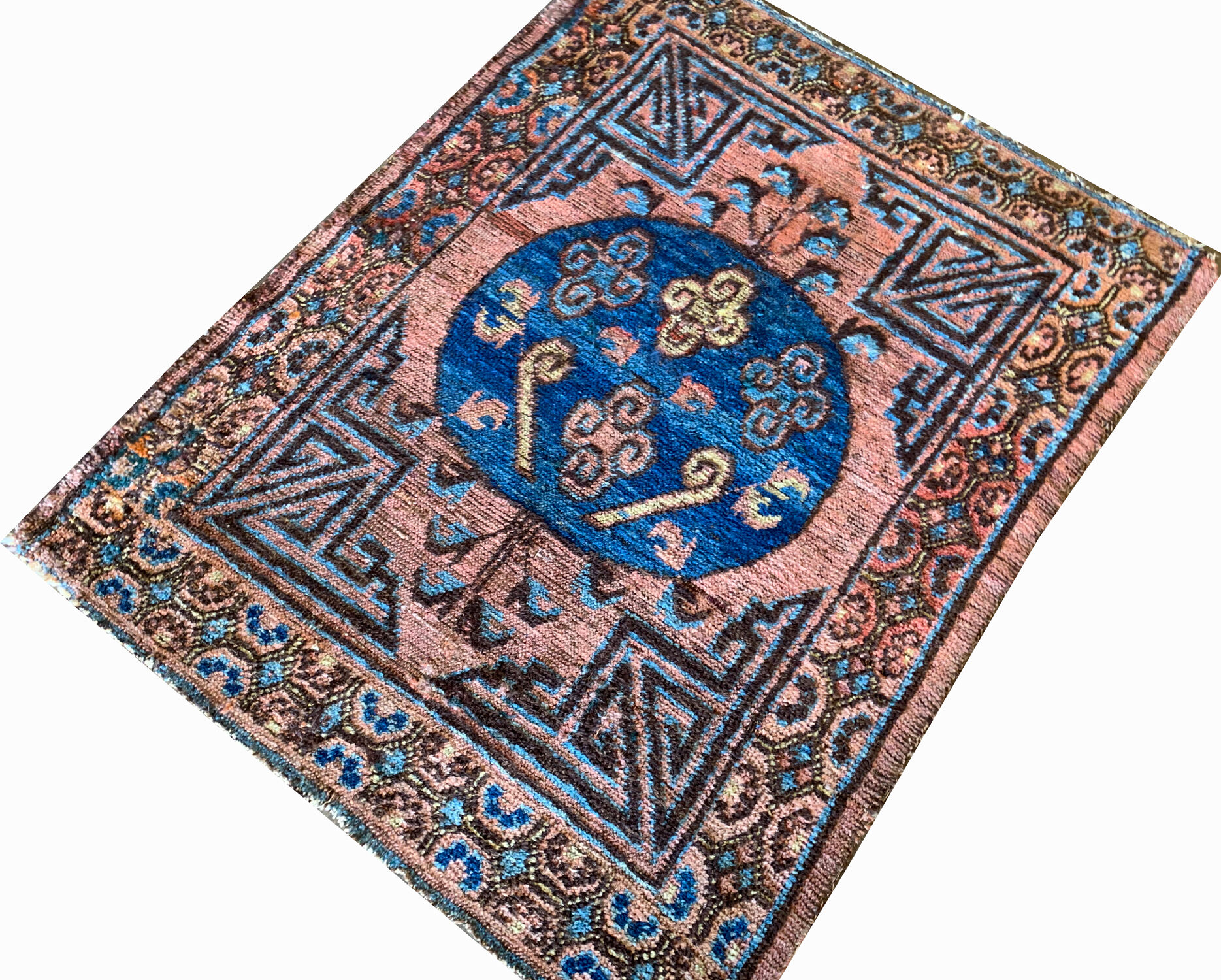 Handwoven Antique Persian Kohtan Rug 74x94cm