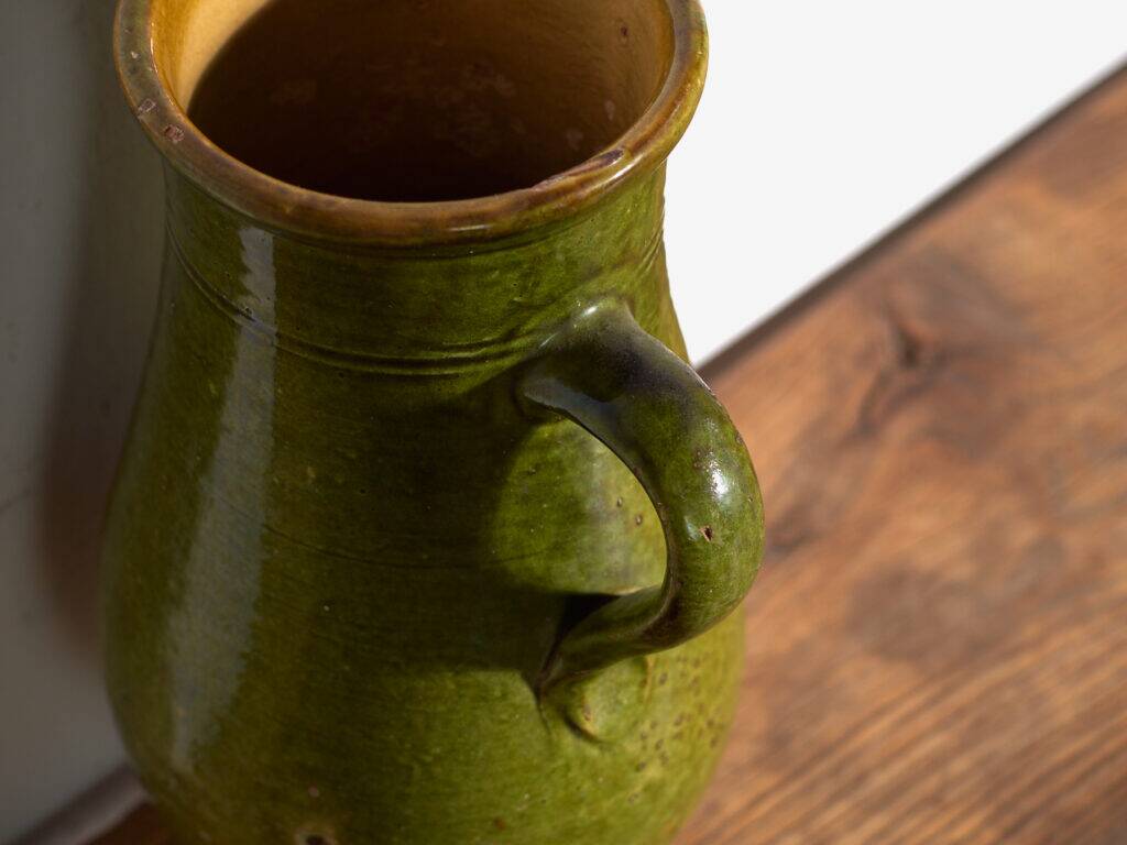 Old glazed ceramic jug – Central Europe, around 1930