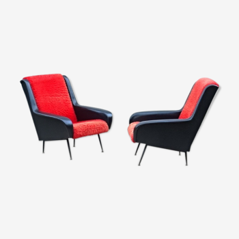 Pair of armchairs by Erton vintage 1960 design