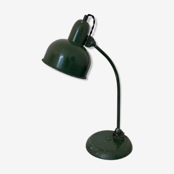 Green metal desk lamp