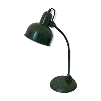 Green metal desk lamp