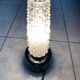 Glass night light black ceramic foot years 50 60