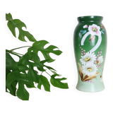 Vase en verre opalin, peint à la main, 1960