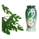 Opaline glass vase, hand painted, 1960