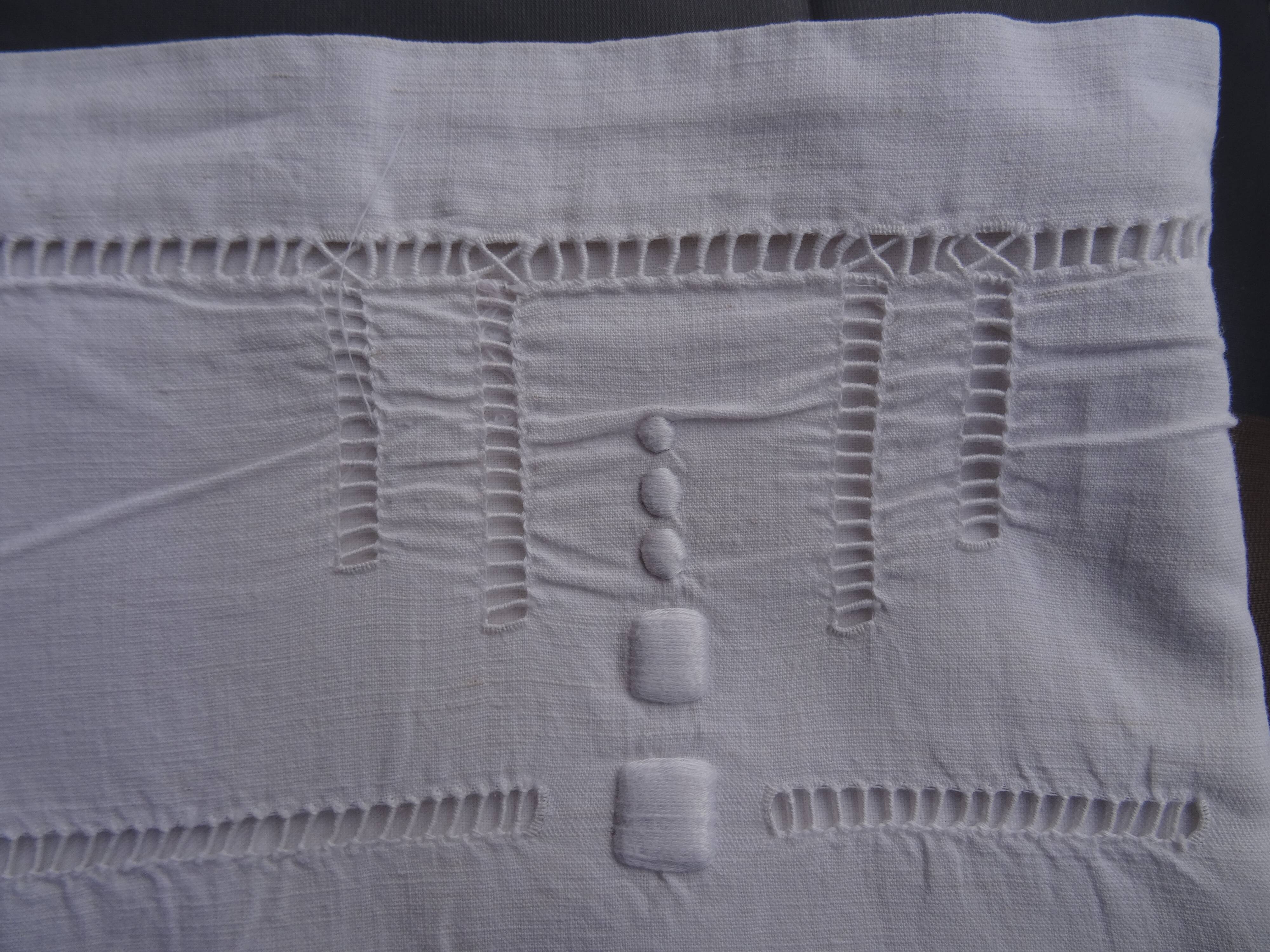 Nice pair of Art Deco MD Monogrammed pillowcases