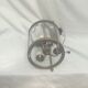 Brass lantern and original electric wire glass size: height -60cm- diameter -16cm-