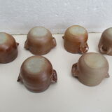 Six sandstone handle pots