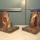 Art Deco marble bookends