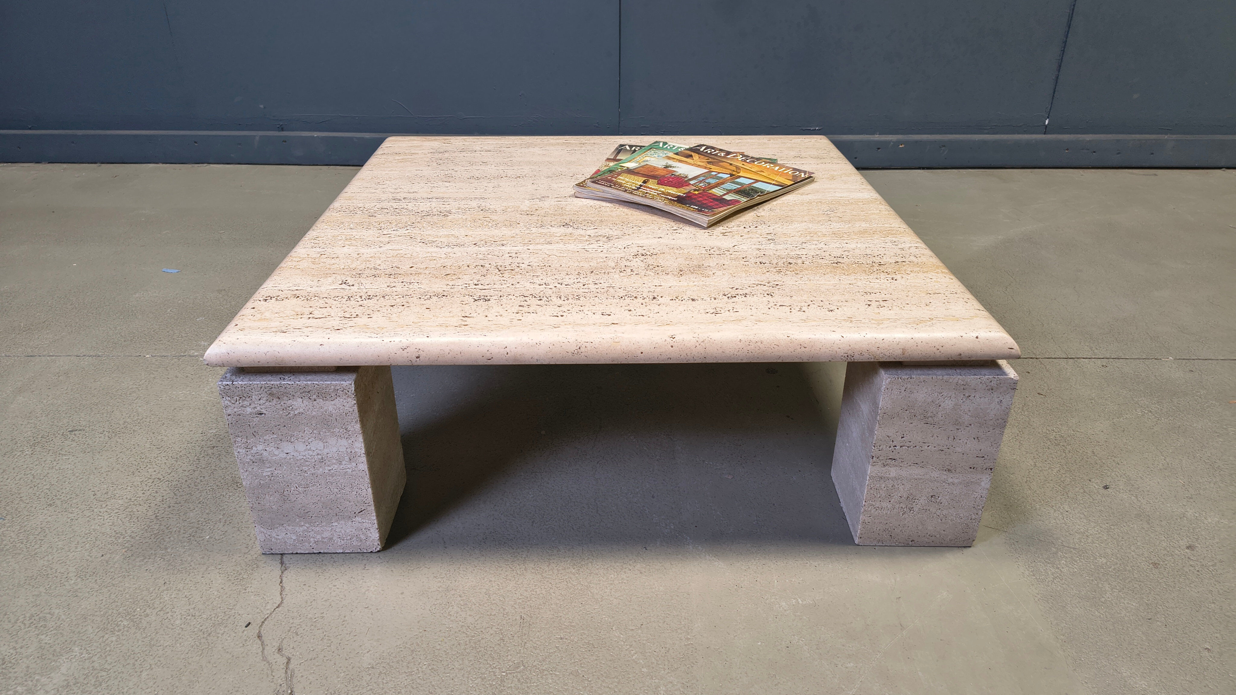 Travertine coffee table 1970s, Italy