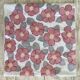 Embroidered square tablecloth - floral design - cotton - 150x150 cm