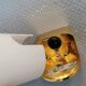Wall lamps with milky white acrylic plastic shades and solid brass bases