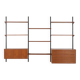 Modular shelving Kai Kristiansen, teak veneer, Danish design 1960s